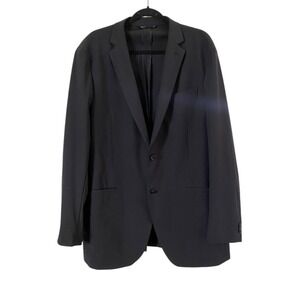 Sene Jacket Mens 52 Regular Black 2 Button Blazer Custom Made Workwear Travel